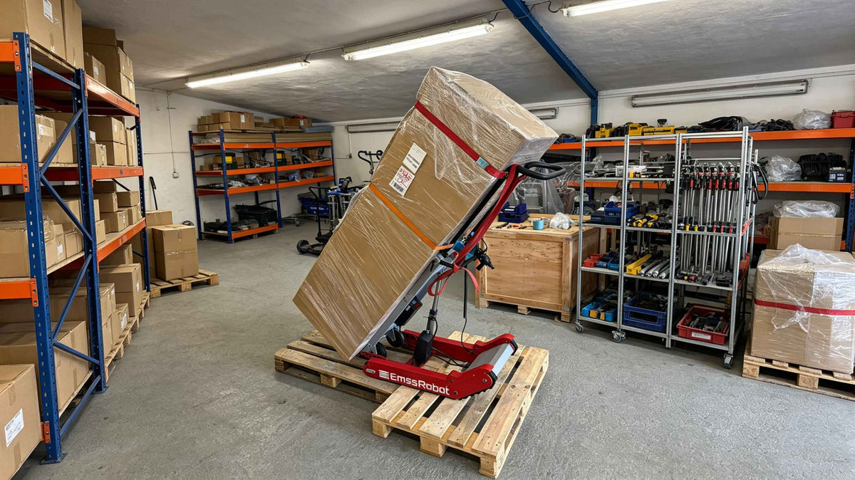 Why EmssRobot-LEO model suitable for transporting relatively tall goods?